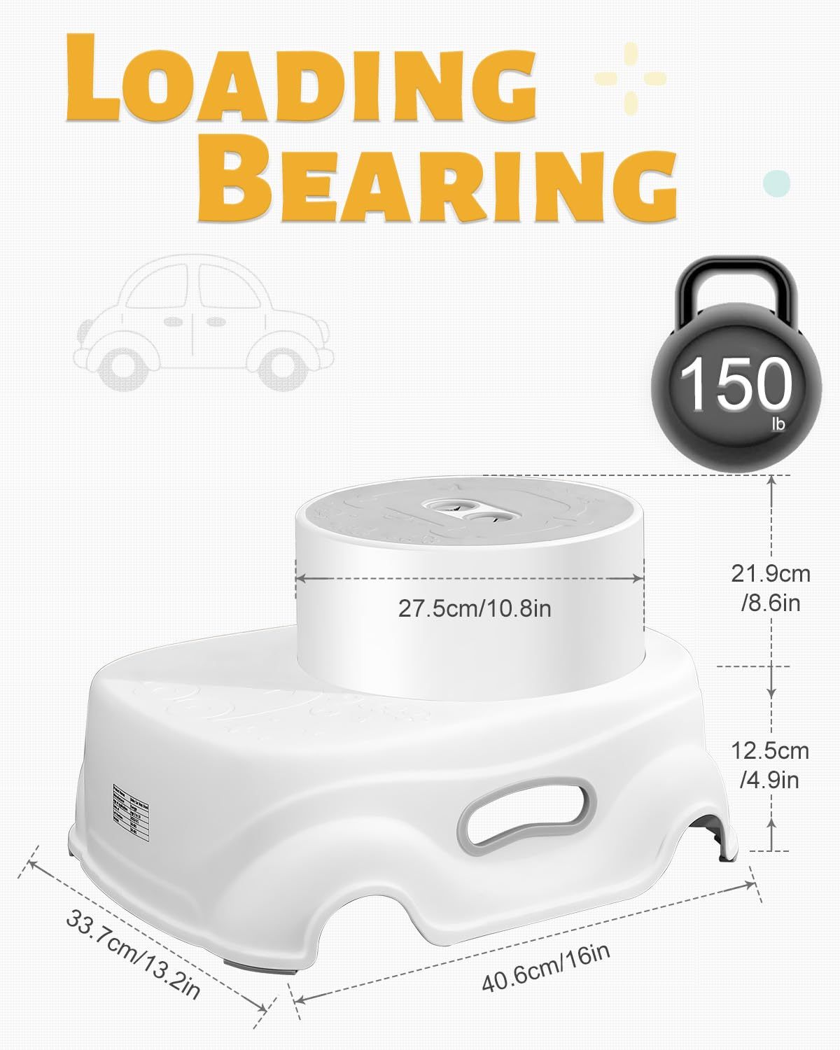 Padded 2-Step Step Stool